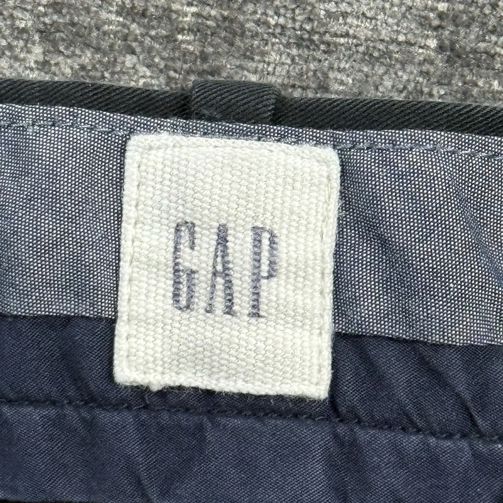 Gap Ultimate‎ Khaki Slim Fit Flat Front Pants Men's True Black Size 34x30 Chino